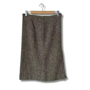 MaxMara Wool Rabbit Cashmere Pencil Skirt Lined Made in Italy Brown Size 8